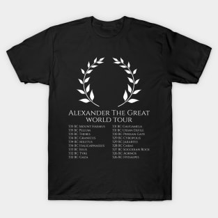 History Of Ancient Greece Alexander The Great World Tour T-Shirt